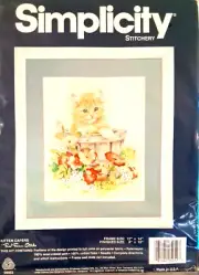 Simplicity Stitchery Kitten Capers by Red Farm Studio 8 x 10 Finished NEW