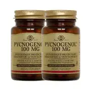 2x Solgar PycnogenolAr 100 mg Vegetable Capsules 30