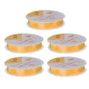 5pcs 0.5mm Elastic String Craft DIY Making Stretchy Cord Thread TPU, Orange