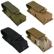 Outdoor Hunting Holster Molle Flashlight Pouch Torch Holder Case Pouch Bag