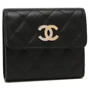 CHANEL Matelasse Caviar Skin Coco Mark Small Flap Wallet AP4175 B17697
