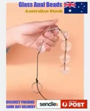 Glass Anal Beads Anus Plug Crystal Balls Butt Dong Dildo Thruster Adult Sex toy