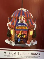 Enchated Forest 12" LED Spinning Musical Balloon Rides Village New In Box