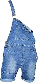 [Generic] Mens Adjustable Strap Bib Denim Overalls Shorts Fashion Slim Fit Straight Romper Casual Walkshort Summer Jean Jumpsuit