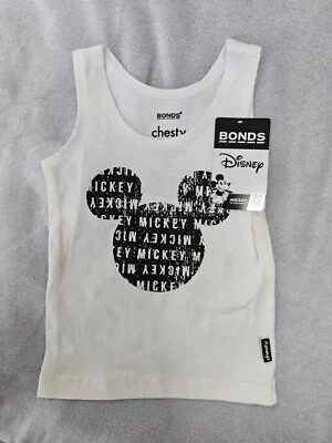 Bonds Mickey Chesty Singlet Size 00 Bnwt 90th Disney Edition
