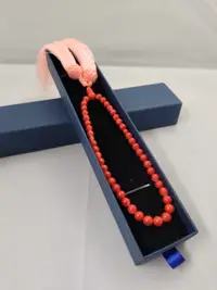 在飛比找樂天市場購物網優惠-璀麗珠寶 日本赤血紅珊瑚佛教日式念珠(数珠)-6MM(粉穗)
