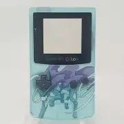 Pokemon Crystal Suicune GBC complete handheld custom housing shell glow dark