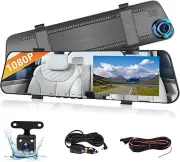 Podofo 4.5" Rear View Mirror Camera Dash Cam DVR Monitor Rear View Dual Camera