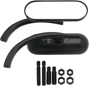 Motorbike Mirrors For Suzuki For Volusia For Boulevard For Marauder For Intruder LC C109R C50 C90 M109R M50 S40 Motorcycle Rear View Side Mirrors Motorcycle Bar End Mirrors(D(Black))