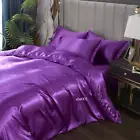 Mulberry Silk Bedding Set with Duvet Cover Bed Sheet Pillowcase Luxury Satin