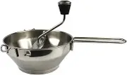 19 Cm Food Mill Manual Food Grinder Stainless Steel Rotary Food Mill Sieve Grater with 3 Grinding Discs Tomato Press Food Grinder Potato Masher Rotary Puree Machine Dishwasher Safe