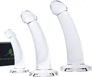Anal Butt Plug, Transparent Butt Plug Trainer Kit, Pack of 3 Sizes Anal Plugs Dildo Training Set with Strong Suction Cup Base Anal Prostate Vaginal G-Spot Sex Toys for Beginners Advanced Users