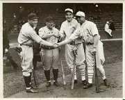 Rogers Hornsby, Mack Wilson, Al Simmons And Jimmy Foxx Old Historic Photo