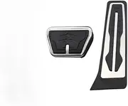 NTKLKVSVFP Car Accelerator Pedal Brake Pedals Stainless Steel Cover Rest Pedals Fit for BMW 5 Series G30 G31 2017-2023 LHD(at)
