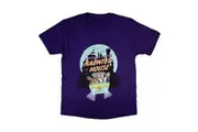 Scooby Doo Unisex Adult Haunted House T-Shirt (Purple) - UTRO11150