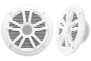 Boss Audio MR6W 6.5" 180W Marine Full Range Speakers White Pair
