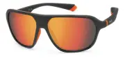 POLAROID PLD 2152/S RC2 MATTE BLACK ORANGE 59/13/135 UNISEX Sunglasses