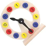 HAWILLOSCH 1Set Wooden Clock Sorting for Educational Clock Plaything for Recognition Shape Learning Safe Material Present for Boys