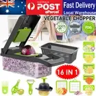 16 in 1 Vegetable Fruit Chopper Cutter Food Onion Veggie Dicer Slicer Kitchen AU
