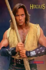 Hercules Kevin Sorbo Holding Staff Rare Vintage Poster 23 x 35