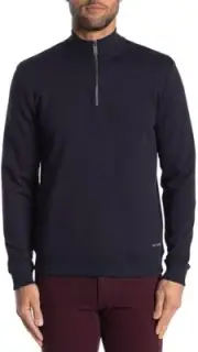 Ted Baker London Men's Black Quarter Zip Knit Sweater Size Size 3 US MEU 38