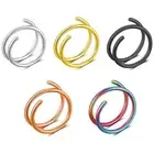 5pcs NEW 20G Spiral Nose Ring Double Nose Hoops Surgical Steel Piercing Jewelry
