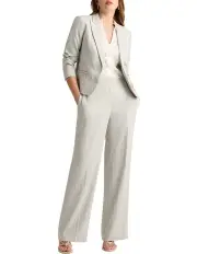 [David Lawrence] Alaska Linen Blend Pant in Grey Multi
