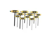 33494 11-Piece Soft Grip T-Handles Ball Hex Inch Dual Drive