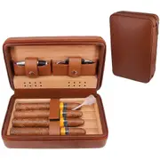 Set of 4 cedar humidors - Brown JFLZ01 | cigar box