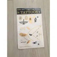 在飛比找蝦皮購物優惠-金 銀 個性圖騰刺青紋身貼紙 Tattoos