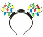 Disney Parks Christmas Light Up Holiday Animated Glow Mickey Ear Headband 2017