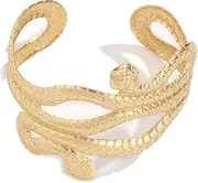 [Generic] Punk Exaggerated Animal Serpent Swirl Snake Bangle Bracelet Gothic Open Adjustable Upper Arm Cuff Armlet Armband Bracelets for Women