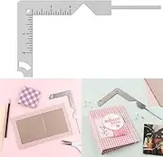 CYFUN DESIGN 5-in-1 Book Cover Maker - Sturdy Chipboard Covers, Bookbinding Ruler & Stainless Steel Tool