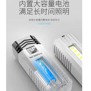 微笑鯊正品 SD0701 腳踏車燈自行車前燈便攜式強光手電筒多功能4擋位USB充電家用應急戶外騎行露營燈防水耐用