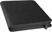 Card Binder 9 Pocket with Zipper, 648 Pockets Trading Card Holder Book, Premium PU Cover Zip Folder Binder, Side Loading Carrying Case Binder Album for TCG, MTG, Sports Cards, Game Cards (Black)