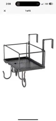 Easy-Up Pro Portable Tack Cleaning Supply Storage Shelf | Rotating 3-Hook Swivel