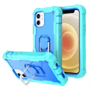 MCC Stylish Shockproof iPhone 12 Case Cover Apple iPhone12 Heavy Duty [Light Blue+Blue]
