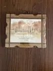 Scripture Plaque Pastoral Farm Scene on Wood Is. 26:3 7.25” X 6”