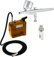 Master Airbrush Multi-Purpose Gold Airbrushing System Kit with Portable Mini Air