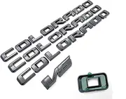 Rear Tailgate Door Overlay Emblems Badge Replacement for 2021-2022 Colorado V6 4pcs (Gloss Black)