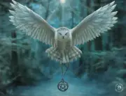 Anne Stokes Canvas Print Awaken Your Magic Snowy Owl Magic 10x7.5” 19x29cm DRUID