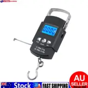 Portable Hand-Held Scale Luggage Scale 50 Kg Hook Scale With Measuring Tape⊙Fish