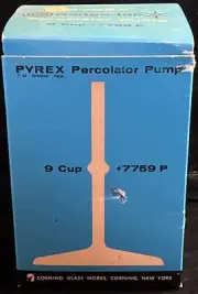 Vintage Pyrex 9 Cup Percolator Pump #7759 P NOS PYREX PUMP--new In Box