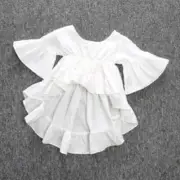 Girls Cream Flair Top