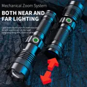 2X 100000LM LED Flashlight Torch Lights Rechargeable Work Flood Light