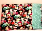 Handmade Standard Size Pillowcase Set:Kitty Kat Christmas in Hawaii