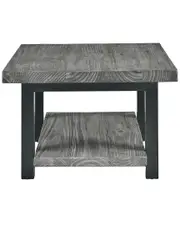 Alaterre Pomona 27in Metal and Wood Square Coffee Table