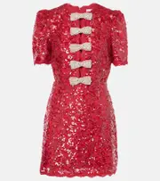 [Rebecca Vallance] Rebecca Vallance Leyla sequined minidress UK 10 red