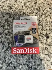 SANDISK Ultra Plus 64GB microSDXC UHS-I Card w/ Adapter Speed Up to 150MB/s*New