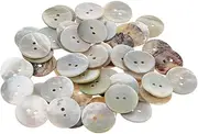 F Fityle Pack of 50 Round Shell Buttons Craft Sewing Button Clothing Accessories - Gray, 2cm